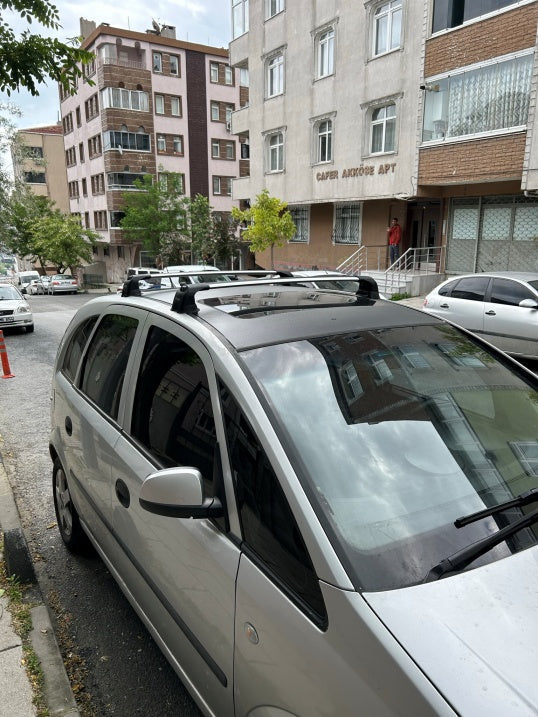 For Opel&Vauxhall Meriva 2014-Up Roof Rack System Carrier Cross Bars Aluminum Lockable High Quality of Metal Bracket Silver For Opel&Vauxhall Meriva 2014-Up Roof Rack System Carrier Cross Bars Aluminum Lockable High Quality of Metal Bracket Silver